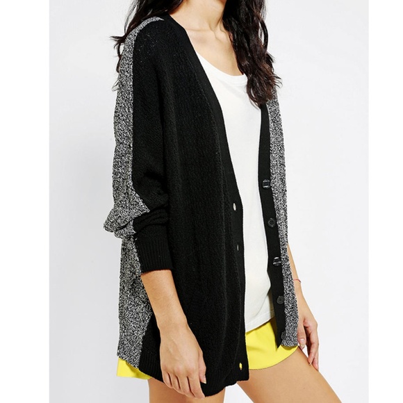 Sparkle & Fade Sweaters - Sparkle & Fade Color-block Boyfriend Cardigan